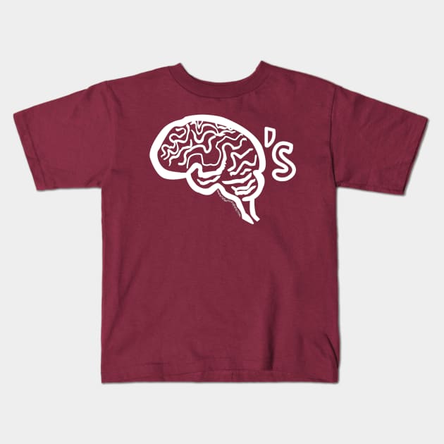 Brains Kids T-Shirt by philmachi